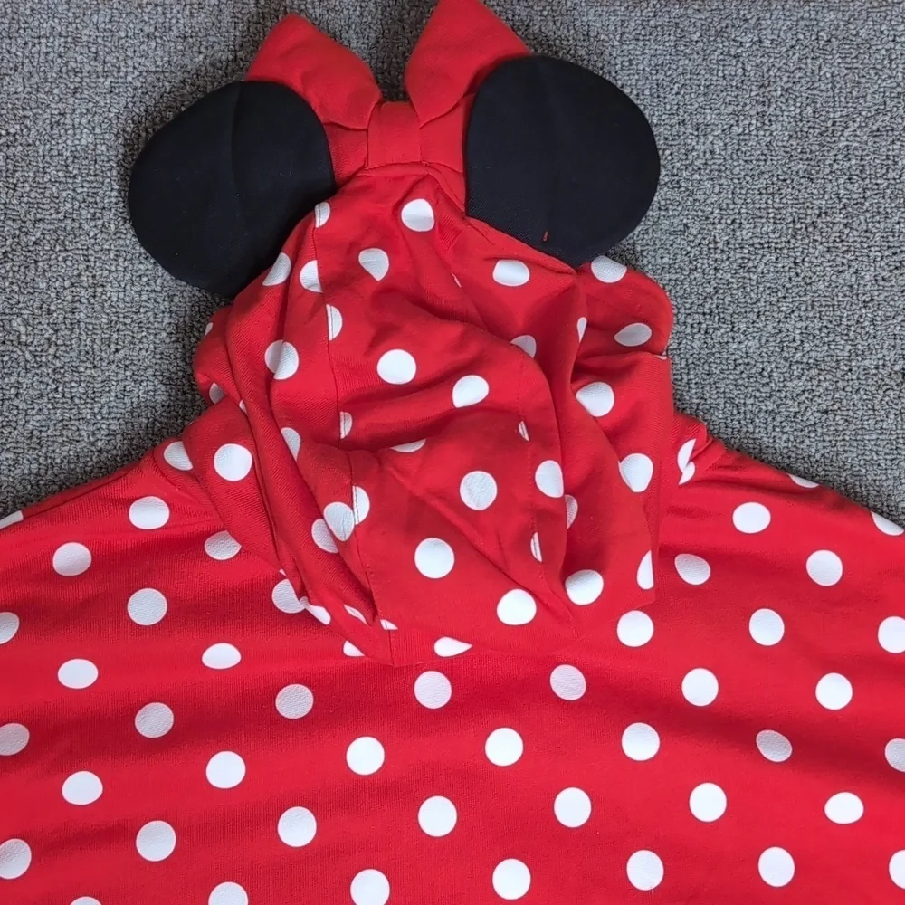 Disney WDW Zip Hoodie Minnie MouseRed Polka Dot Hoodie with Ears Size 2X *NWT* - Picture 7 of 9